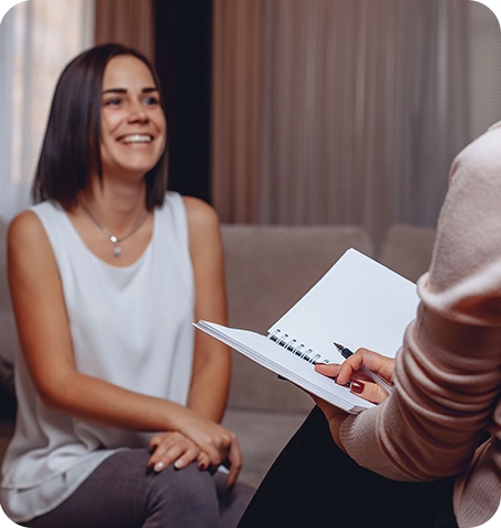 Woman attending Psychotherapy